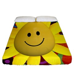 Sun Laugh Rays Luck Happy Fitted Sheet (california King Size) by Celenk