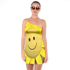 Sun Laugh Rays Luck Happy One Soulder Bodycon Dress by Celenk