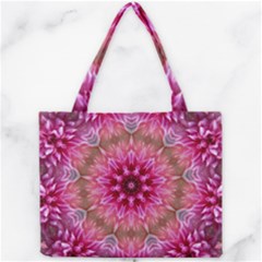 Flower Mandala Art Pink Abstract Mini Tote Bag by Celenk