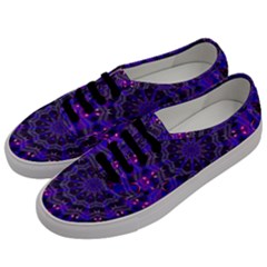 Purple Kaleidoscope Mandala Pattern Men s Classic Low Top Sneakers by Celenk