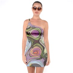 Retro Background Colorful Hippie One Soulder Bodycon Dress by Celenk