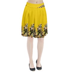 Pineapple Raw Sweet Tropical Food Pleated Skirt by Celenk