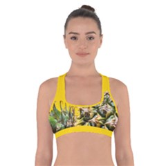 Pineapple Raw Sweet Tropical Food Cross Back Sports Bra by Celenk
