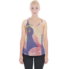 Fabric Textile Abstract Pattern Piece Up Tank Top by Celenk