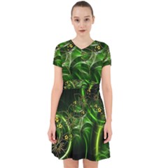 Flora Entwine Fractals Flowers Adorable In Chiffon Dress by Celenk