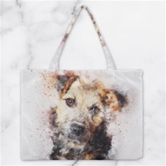 Dog Animal Pet Art Abstract Zipper Medium Tote Bag by Celenk