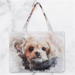 Dog Animal Pet Art Abstract Zipper Medium Tote Bag by Celenk