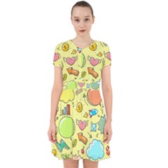 Cute Sketch Child Graphic Funny Adorable In Chiffon Dress by Celenk