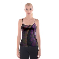 Fractal Colorful Pattern Spiral Spaghetti Strap Top by Celenk