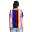 Abstract Background Pattern Textile 3 V-Neck Flutter Sleeve Top View2