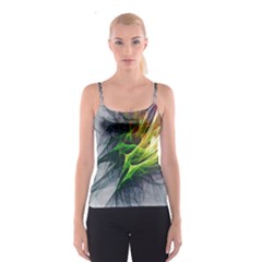 Fractal Art Paint Pattern Texture Spaghetti Strap Top by Celenk