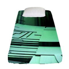 Futuristic Urban Architecture Fitted Sheet (single Size) by Celenk