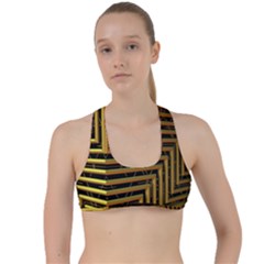 Modern Art Sculpture Architecture Criss Cross Racerback Sports Bra by Celenk