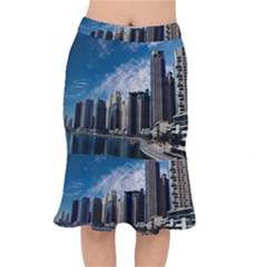 Skyscraper City Architecture Urban Mermaid Skirt by Celenk