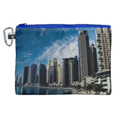 Skyscraper City Architecture Urban Canvas Cosmetic Bag (xl) by Celenk