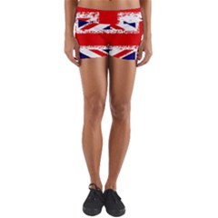 Union Jack London Flag Uk Yoga Shorts by Celenk