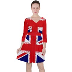 Union Jack London Flag Uk Ruffle Dress by Celenk