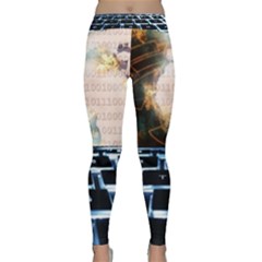 Ransomware Cyber Crime Security Classic Yoga Leggings by Celenk