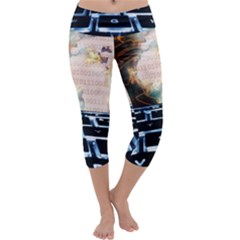 Ransomware Cyber Crime Security Capri Yoga Leggings by Celenk