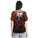 Skull Horror Halloween Death Dead V-Neck Flutter Sleeve Top View2