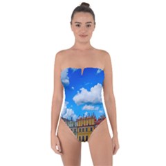 Buildings Architecture Architectural Tie Back One Piece Swimsuit by Celenk