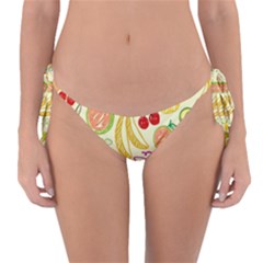 Cute Fruits Pattern Reversible Bikini Bottom by paulaoliveiradesign