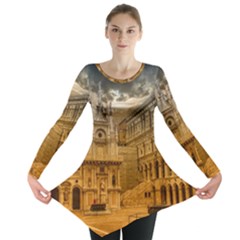 Palace Monument Architecture Long Sleeve Tunic  by Celenk