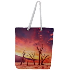 Desert Arid Dry Drought Landscape Full Print Rope Handle Tote (large) by Celenk