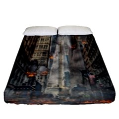 Destruction War Conflict Death Fitted Sheet (queen Size) by Celenk