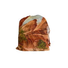 Canyon Desert Rock Scenic Nature Drawstring Pouches (medium)  by Celenk