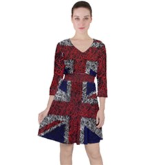 Union Jack Flag Uk Patriotic Ruffle Dress by Celenk