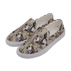 Vintage Birds Women s Canvas Slip Ons by Celenk