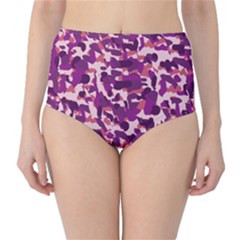 Pink Camo High-waist Bikini Bottoms by snowwhitegirl