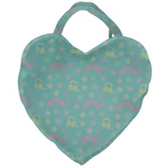 Music Stars Seafoam Giant Heart Shaped Tote by snowwhitegirl