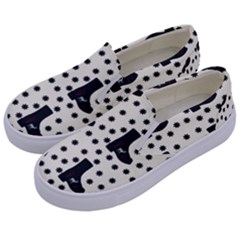 Deer Boots White Black Kids  Canvas Slip Ons by snowwhitegirl