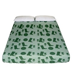 Green Boots Fitted Sheet (california King Size) by snowwhitegirl