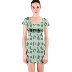 Green Boots Short Sleeve Bodycon Dress by snowwhitegirl