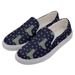 Blue Boots Men s Canvas Slip Ons by snowwhitegirl