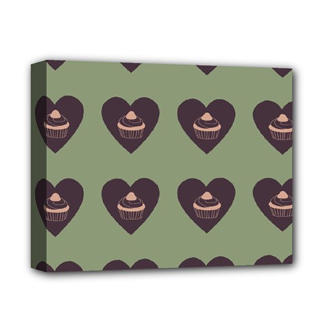 Cupcake Green Deluxe Canvas 14  X 11  by snowwhitegirl