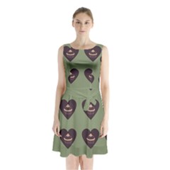 Cupcake Green Sleeveless Waist Tie Chiffon Dress by snowwhitegirl