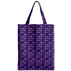 Violet Grey Purple Eggs On Grey Blue Zipper Classic Tote Bag by snowwhitegirl