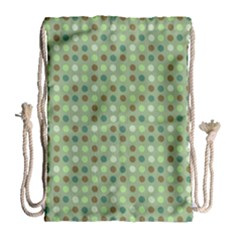 Green Brown  Eggs On Green Drawstring Bag (large) by snowwhitegirl