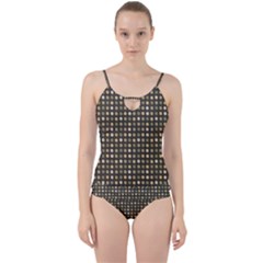 Grey Beige Eggs On Dark Grey Cut Out Top Tankini Set by snowwhitegirl