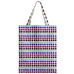 Multi White Dots Zipper Classic Tote Bag by snowwhitegirl