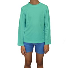 Seafoamy Green Kids  Long Sleeve Swimwear by snowwhitegirl