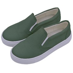 Army Green Kids  Canvas Slip Ons by snowwhitegirl