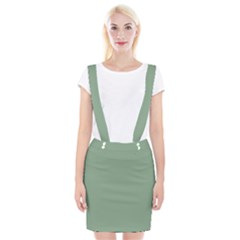 Mossy Green Braces Suspender Skirt by snowwhitegirl