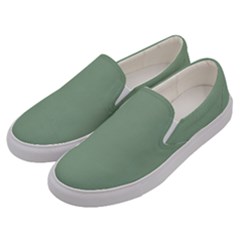 Mossy Green Men s Canvas Slip Ons by snowwhitegirl