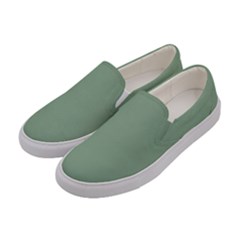 Mossy Green Women s Canvas Slip Ons by snowwhitegirl