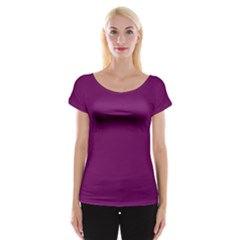 Magenta Ish Purple Cap Sleeve Tops by snowwhitegirl